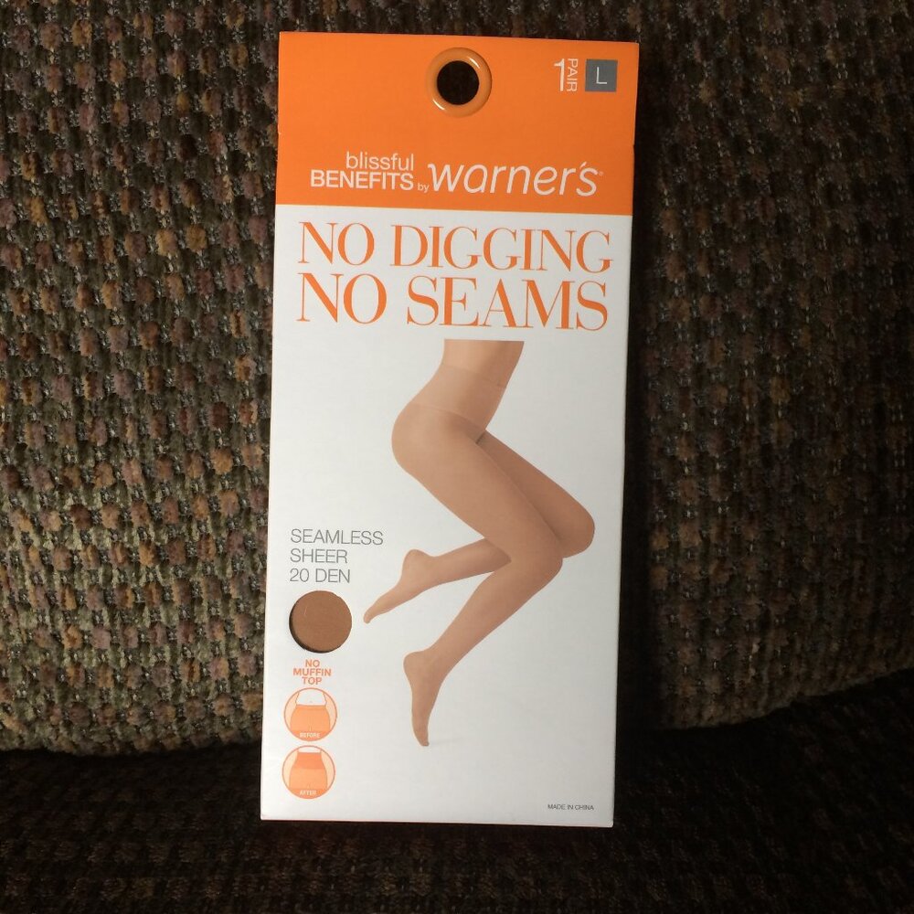 Blissful Benefits by Warner's No Digging No Seams Nylon Size L Nude